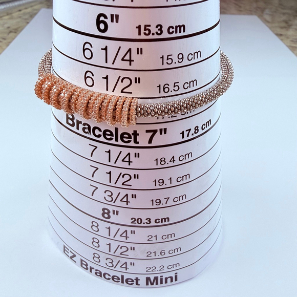 Dyadema Star Dust Swarovski Crystals Rose Gold, Sterling Silver Caviar Bracelet - Picture 9 of 12